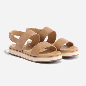 Nisolo Go-To Flatform Sandal 2.0 Almond Color